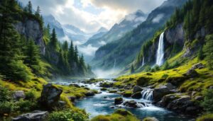 Cette vallée pyrénéenne, bordée de cascades et de forêts, évoque les paysages du Canada